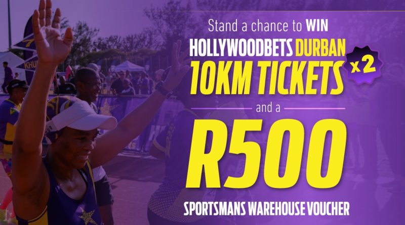 A Hollywoodbets Durban 10km Social competition where customers must comment, like, and share the competition post from the Hollywood Athletics Club Facebook page